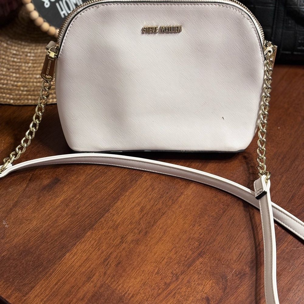 Steve Madden Cream Crossbody Bag
